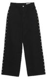 VERO MODA wide leg jeans met studs - zwart