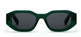 L.G.R. Khartoum Lunettes de soleil femme vert géométrique gris 53mm