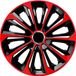 NRM - wieldoppen 14" - zwart met rood - set van 4 stuks