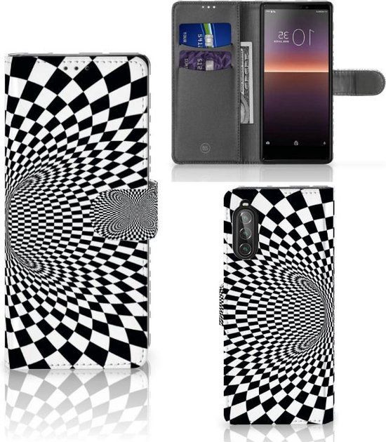 B2Ctelecom Telefoonhoesje Sony Xperia 10 II - Wallet Case - 3 Kaartsleuven - Kunstleer - 208Multi colour