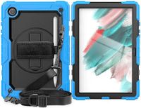 Selected by GSMpunt.nl Samsung Galaxy Tab A8 Hoes met Screen Protector en Handriem Lichtblauw