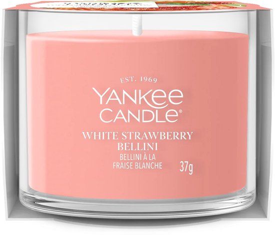 Yankee Candle White Strawberry Bellini kaars Rond Fruitig Roze 1 stuk(s)