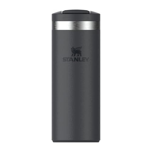 Stanley 1913 Transit Flip Top mok 0,35 l – houdt 4 uur warm – 6 uur koud – vaatwasmachinebestendig – lekvrij – autobekerhouder compatibel – geïsoleerde koffiebeker – zwart 2.0