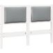 Tête de lit blanc 120 cm bois massif pin