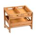 Kesper Keuken aanrecht etagiere - 2 niveaus - bamboe - rekje/organizer - 39 x 26 x 35 cm - fruitschaal - kruidenrek - uitneembare bakjes