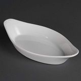 Olympia Whiteware Ovale Schalen met handvaten 26cm Set van 6