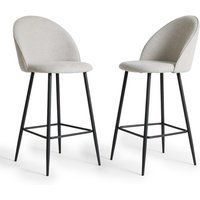 Barkruk Chenille - 2 stuks - grijs