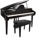 Gear4music GDP-200 digitale Vleugelpiano van Gear4music, krukpakket, Gloss Black