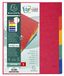 Exacompta - Soepele glanskartonnen tabbladen 225g/m2 FSC® met 5 neutrale tabs - Formaat A4 Maxi - Geassorteerde kleuren
