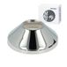 tecuro filière Ø 27 mm intérieur (3/4 pouce), Ø 70 mm extérieur, hauteur 25 mm, laiton chromé de haute qualité, forme conique, rosace de tuyau
