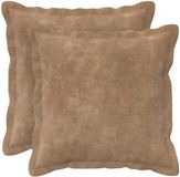 vidaXL - Kussensloop - 2 stuks - HOUTEN - Taupe - 30 x 30 cm - Katoensatijn