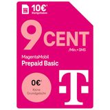 Telekom MagentaMobil Prepaid Basic | 9ct per minuut/SMS in alle Duitse | 10 EUR starttegoed I optionele dayflat (50 MB) beschikbaar voor mobiel surfen I zonder contractbinding