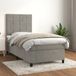 Maison Exclusive - Sommier à lattes de lit et matelas Gris clair 80x200 cm Velours