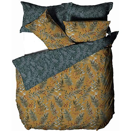 furn. Mazari Dekbedovertrek Set - Mosterd - Super King