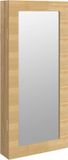 vidaXL Sieradenkast met spiegel wandgemonteerd 30x8,5x67 cm