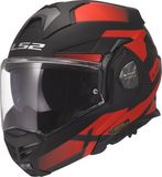 LS2 FF901 Advant X Nova Helm - Systeemhelm - Zwart/Rood - Maat XS