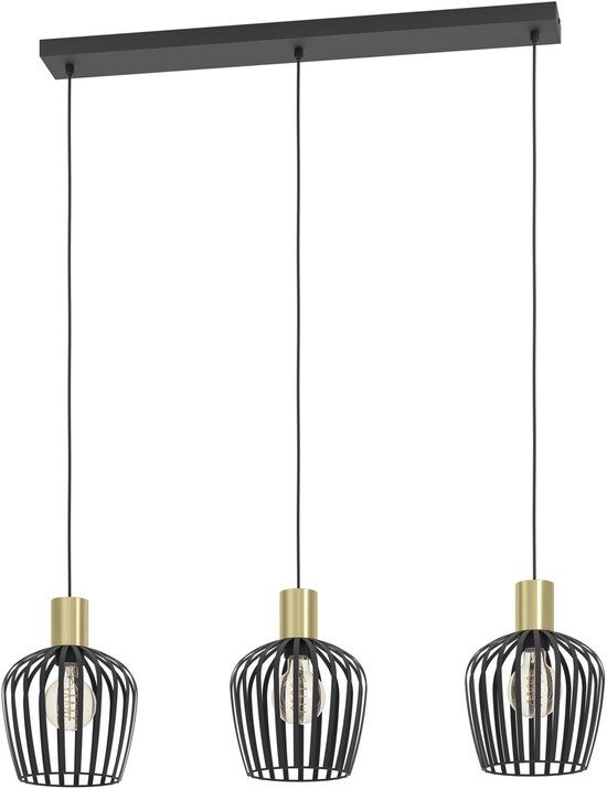 EGLO Empoli Hanglamp - E27 - 90 cm - Zwart/Goud