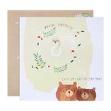 Hallmark Engagement Gefeliciteerd Card - Hedendaagse Beer Illustratie Ontwerp