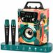 Karaoke enfants - 2 microphones sans fil - Bluetooth et radio FM - Tropical