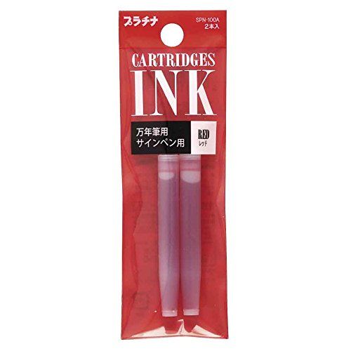 Platinum Preppy Marker & Fountain Pen Refill Cartridge - Rood (Set van 2)