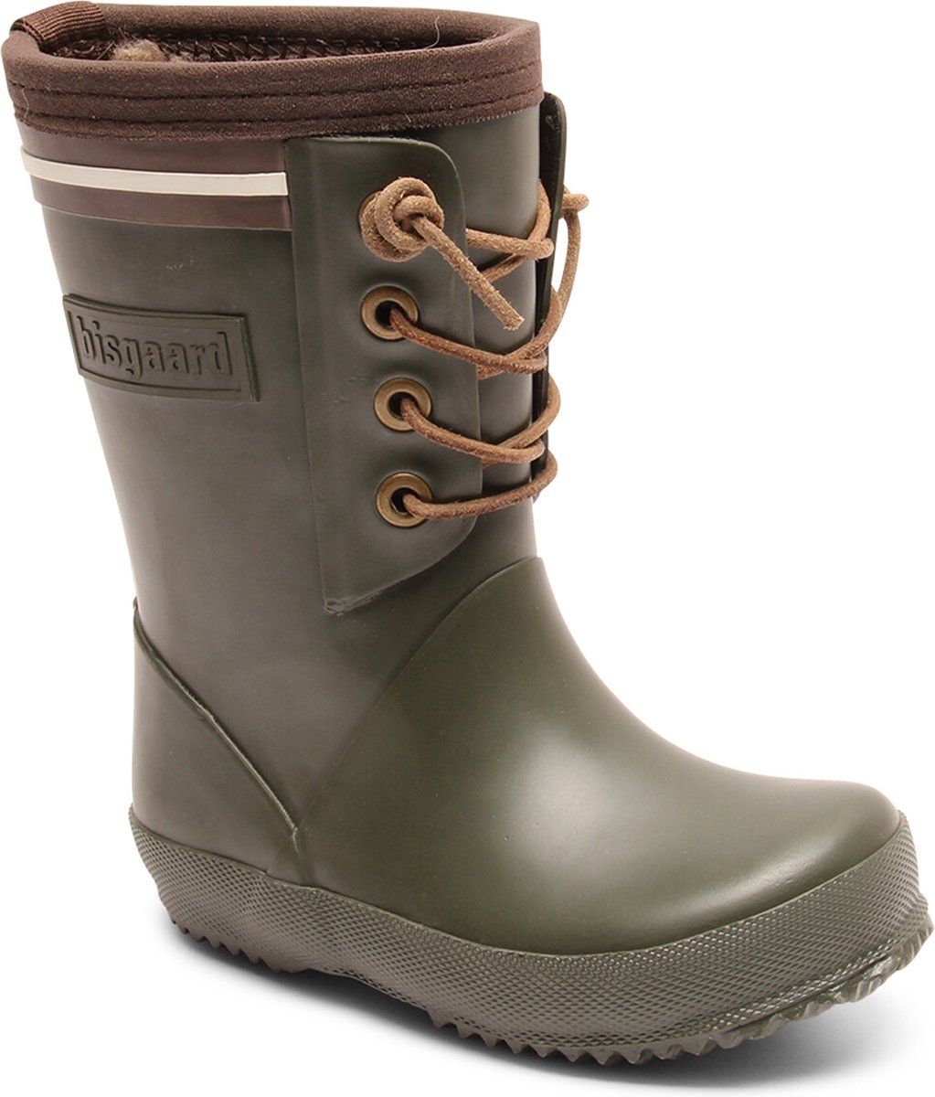 Bisgaard Winterlaarzen gevoerd met veters voor kinderen - Thermo - Groen - maat 28EU