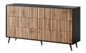 Selsey Commode, Engineered Wood, zwart, 154 cm
