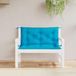 Merkloos Set van 2 Zitkussens voor Buitenbank - Comfortabel Bleu Clair Tissu Oxford - 100x50x7 cm