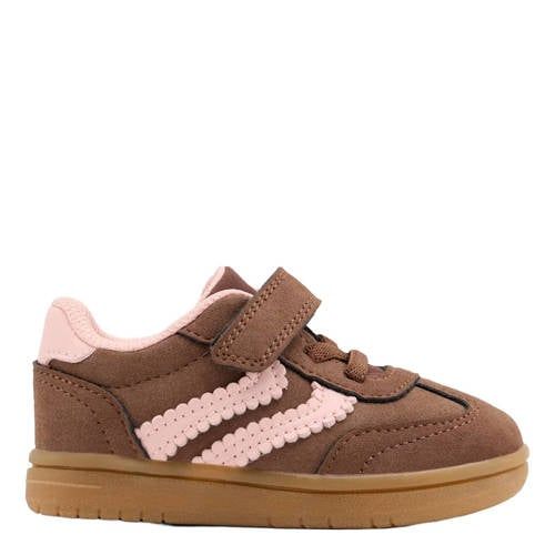 Graceland suèdelook sneakers - bruin/roze