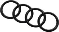 Audi Black Edition Embleem - Tekenringen Blackline Logo - Zwart - Zelfklevend - Achterklep