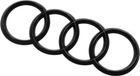 Audi Black Edition Embleem - Tekenringen Blackline Logo - Zwart - Zelfklevend - Achterklep