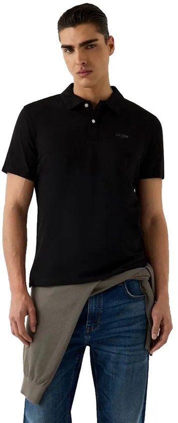 Guess Essential Korte Mouw Poloshirt Zwart L Man