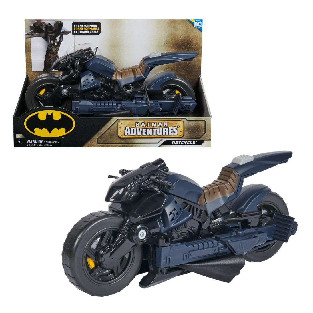DC Comics Batman Adventures Batcycle 2-in-1 Motorcycle & Batglider - Ages 3+