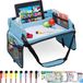 RX Goods Premium Reistafel met Tekentafel & Tablethouder - Auto Organizer - Blauw