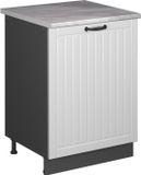 Vicco Wastafelkast Fame-Line, Wit Landhuis/Antraciet, 60 cm