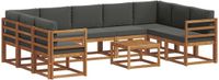 vidaXL Hoek loungeset Acacia hout Naturel et Anthracite