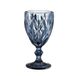 Cheffinger Set de 6 verres : verres à vin, verres à boire et verres à eau, tous bleus