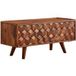 WOHNLING meuble TV 92x35x44 cm Sheesham Massief commode TV avec 2 portes