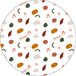 Bonateks Ronde digitaal bedrukte muismat, antislip onderkant, voor kantoor en thuis, diameter: 22 cm