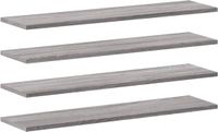 vidaXL Wandschappen 4 st 80x20x1,5 cm bewerkt hout grijs sonoma eiken