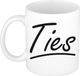Bellatio Decorations Ties Naam koffiemok - beker - wit