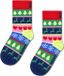 Happy Socks Kids Christmas Stripe Sock - Unisexe - Rouge Foncé - Coton/Polyamide/Élasthanne