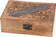 G. Wurm Gmbh + Co. Kg Houten sieradenkistje/opbergkistje - 17 x 13 cm - Vintage - Brocante opberg kistjes