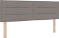 vidaXL LED Hoofdbord Taupe Stof
