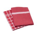 Gözze Theedoekenset, 4-delig, 100% gerecyclede materialen, rood, 50 x 70 cm