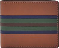 FOSSIL Bronson FPW Bifold Wallet Colorful Stripes Bruine