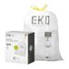 EKO 40-60 liter, 110 Count Trekkoord vuilniszakken, extra sterke vuilniszakken, ongeparfumeerde, lekbestendige, gemakkelijk te doseren rol voor keuken en huishoudelijk gebruik, Code Z, wit