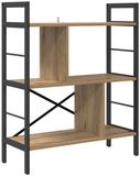 vidaXL Boekenplank - 5-laags - 75 x 30 x 91 cm - Bewerkt hout - Artisan Eiken