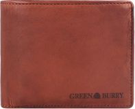 Greenburry Vintage Gewassen Leren Portemonnee 13 cm - Mannen - Horizontaal - chestnut
