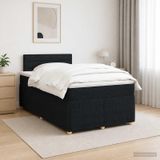 Maison Exclusive - Lit boxspring avec matelas noir 120 x 200 cm Tissu