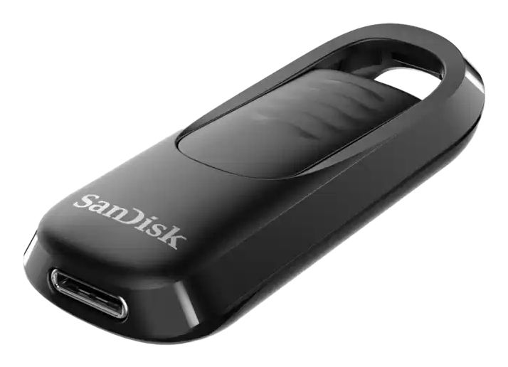 SanDisk Ultra Slider USB-C Flash Drive - 128GB - Black